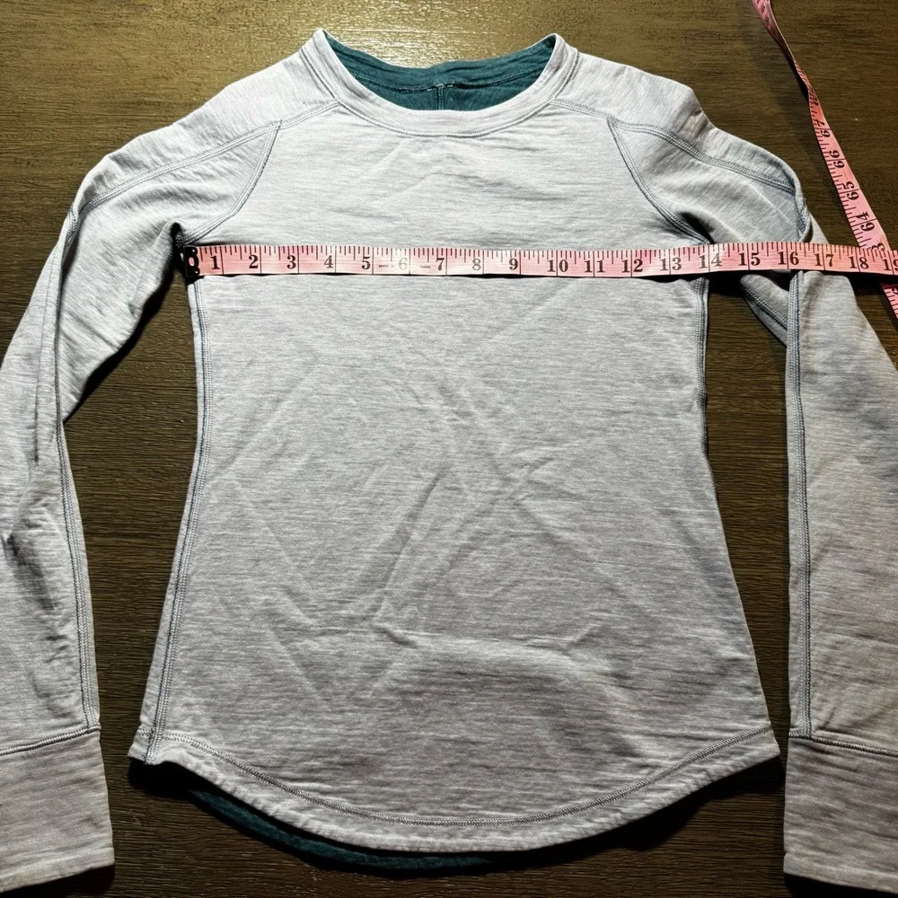 Lululemon Ivivva Shirt Long Sleeve Ice Blue 10